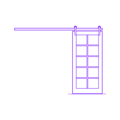 Buildings Surface Mounted Doors Bypassing Stacked Glass Grid 10 Panels Silhouette Svg Vector, Free Vectors File